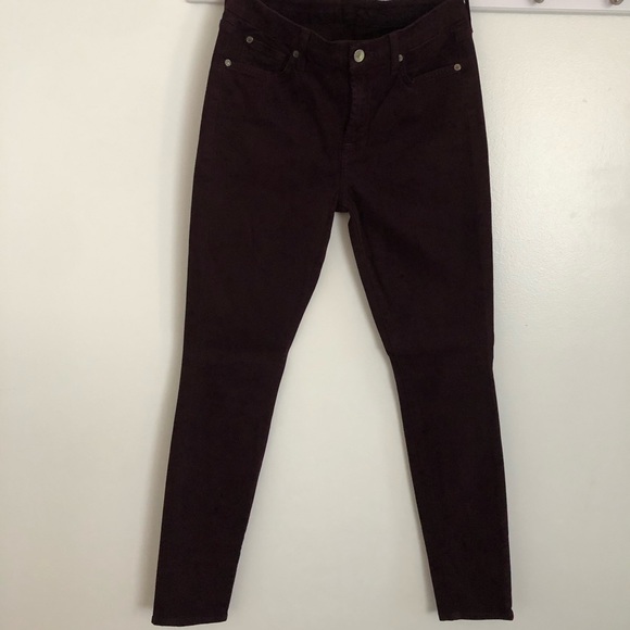 7 For All Mankind Mid-Rise Skinny - Deep Purple - Picture 6 of 13